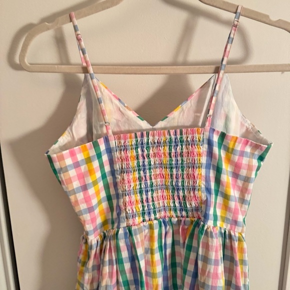 J CREW V-neck gingham plaid colorful dress - Picture 10 of 10